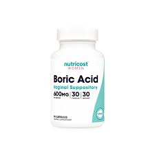 Nutricost Boric Acid Suppository Capsules 600mg, 30 Capsules